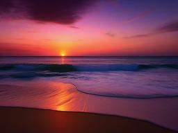 Sunset Wallpaper - Twilight hues over serene ocean.  sunset background