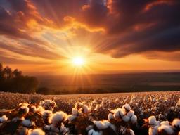 Sunset Wallpaper - Rays of sun through cotton clouds.  sunset background