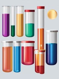 Test Tube clipart - Cylindrical container for mixing and holding liquids, ,color clipart vector style