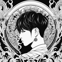 jungkook tattoo black and white design 