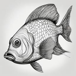 pencil drawing of fish  minimal rough sketch scribbles,doodles,black and white