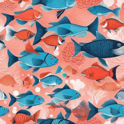 fish clipart,swimming gracefully in a coral reef wonderland 