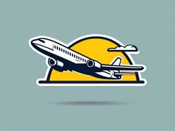 Airplane Landing Emoji Sticker - Arrival at a new destination, , sticker vector art, minimalist design