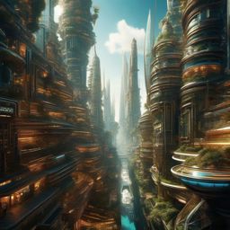 Futuristic City Cool Wallpapers intricate details, patterns, wallpaper photo