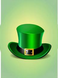 St. Patrick's clipart - green hat with a buckle  clipart