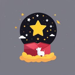 Proposal and Shooting Star Emoji Sticker - Wishing on a star for love, , sticker vector art, minimalist design