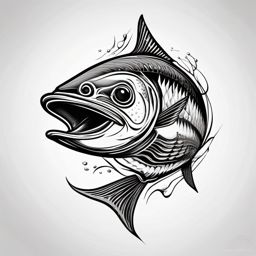 Sardine Tattoo,a unique and imaginative tattoo featuring a sardine, a symbol of unity and interconnectedness. , tattoo design, white clean background