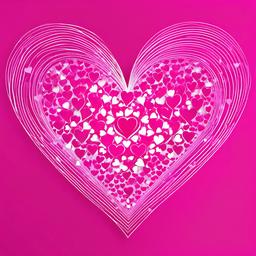 Heart Background Wallpaper - pink heart white background  