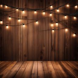 Wood Background Wallpaper - rustic wood background with string lights  