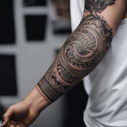 elbow tattoo, showcasing unique placement and design on the elbow area. 