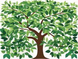 tree clipart - a lush, green tree with leaves. 