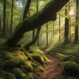 spessart forest tranquility - paint the tranquility of the untouched spessart forest, emphasizing its ancient trees and hidden clearings. 