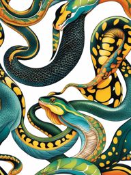 Ball python tattoo, Tattoos featuring the charming and non-venomous ball python snake. colors, tattoo patterns, clean white background