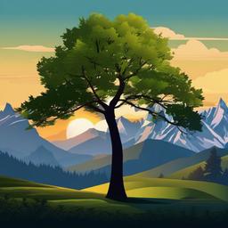 Mountain Background Wallpaper - tree with mountains in background  