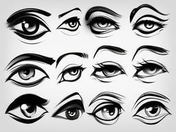 sketch of eye step by step  minimal rough sketch scribbles,doodles,black and white