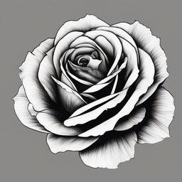 drawing of a rose flower  minimal rough scribbles,doodles,black and white