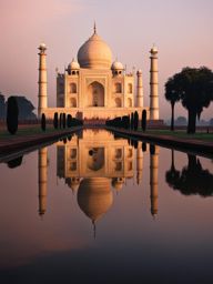 taj mahal at dawn - capture the ethereal beauty of the taj mahal bathed in the soft light of dawn. 