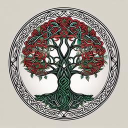 tattoo celtic tree of life  simple vector color tattoo