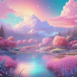 Pastel Dreamscape Cute Aesthetic Wallpapers intricate details, patterns, wallpaper photo