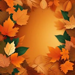 Orange Background - Autumn Leaves in the Park wallpaper, abstract art style, patterns, intricate