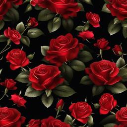 Flower Background Wallpaper - red rose and black background  