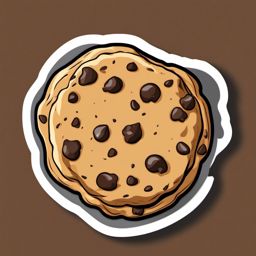 Chocolate Chip Cookie Sticker - Treat yourself to the classic and irresistible goodness of a chocolate chip cookie, , sticker vector art, minimalist design