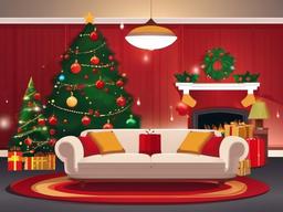 Christmas Living Room Background  