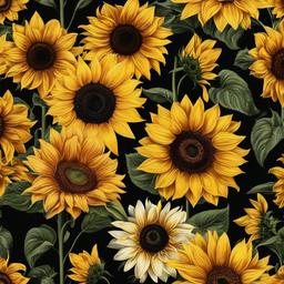 Sunflower Background Wallpaper - aesthetic sunflower wallpaper black background  