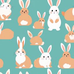Rabbit clipart - Cute bunny with floppy ears, ,vector color clipart,minimal