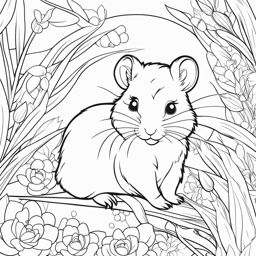 hamsters cute animals coloring page 