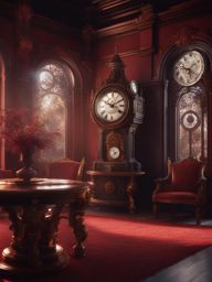 sakuya izayoi,managing the intricate clockwork of the scarlet devil mansion with unparalleled precision,a whimsical clock tower detailed matte painting, deep color, fantastical, intricate detail, splash screen, complementary colors, fantasy concept art, 8k resolution trending on artstation unreal engine 5