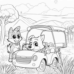 bluey coloring pages - bluey and bingo go on a magical adventure in the outback. 