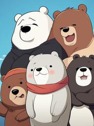 we bare bears cute wallpaper  ,mobile iphone background wallpaper