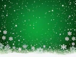 Green Snowflake Background  