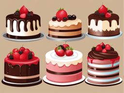 cake clipart - tempting cake design with delicious frosting. 