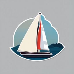 Sailing Boat and Lighthouse Emoji Sticker - Coastal navigation, , sticker vector art, minimalist design