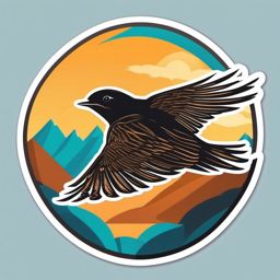 Common Swift Sticker - A common swift soaring through the sky, ,vector color sticker art,minimal