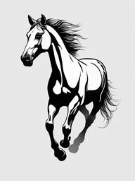 horse rib tattoo  simple tattoo,minimalist,white background