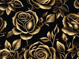 Black And Gold Rose Wallpaper - Elegant wallpaper with black and gold roses.  background wallpaper