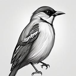 simple drawing of a bird  minimal rough sketch scribbles,doodles,black and white