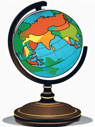 Globe Clipart - A world globe, a symbol of unity.  color clipart, minimalist, vector art, 