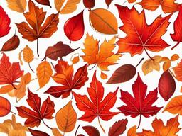 Autumn Leaf clipart - vibrant red and orange leaves  