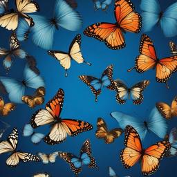 Butterfly Background Wallpaper - blue background with butterflies  