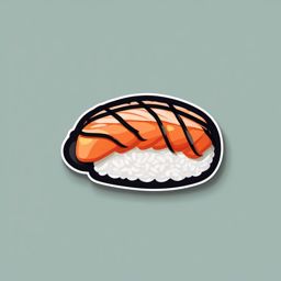 Sushi Emoji Sticker - Culinary delight, , sticker vector art, minimalist design