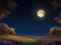 Full Moon Night Sky Wallpaper  ,desktop background wallpaper