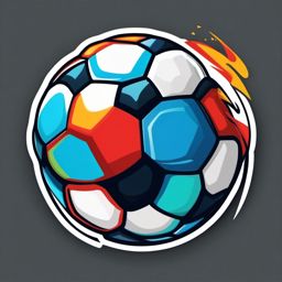 Soccer Ball Sticker - Sports enthusiasm, ,vector color sticker art,minimal