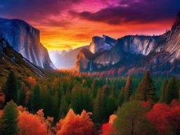 Beautiful Wallpapers - Breathtaking Landscapes at Yosemite wallpaper splash art, vibrant colors, intricate patterns