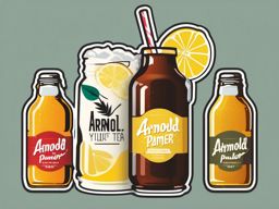 Arnold Palmer Sticker - Quench your thirst with the perfect blend of iced tea and lemonade in an Arnold Palmer, , sticker vector art, minimalist design