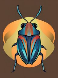 Treehopper Clip Art - A treehopper with distinctive shapes,  color vector clipart, minimal style