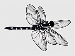 Dragonfly in flight sticker, Delicate , sticker vector art, minimalist design